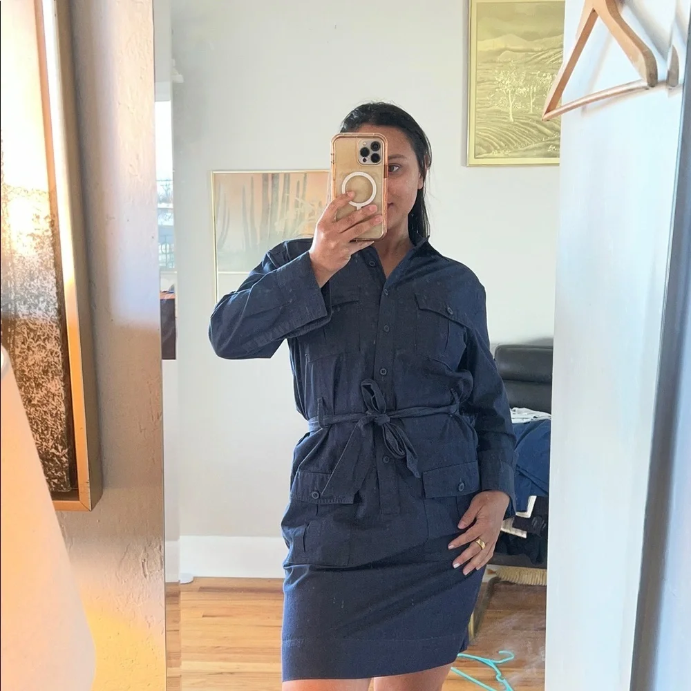 J. Crew 100% cotton Navy Dress
